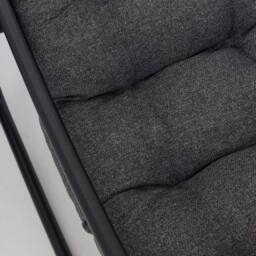 Home Detail Marbella Black Garden Rocking Chair with Grey Cushions - thumbnail 6