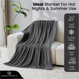 GAVENO CAVAILIA Cooling Blanket in Charcoal - Size: 130 cm x 170 cm - thumbnail 5