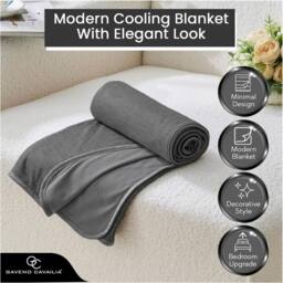 GAVENO CAVAILIA Cooling Blanket in Charcoal - Size: 130 cm x 170 cm - thumbnail 6