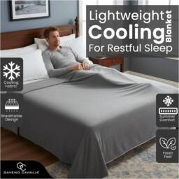 GAVENO CAVAILIA Cooling Blanket in Charcoal - Size: 130 cm x 170 cm - thumbnail 2