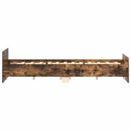 Berkfield Home Bed Frame with Headboard with Footboard Smoked Oak 180x200 cm Sup… in Brown - Size: Super King - thumbnail 6