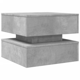 Berkfield Home Coffee Table with LED Lights Concrete Grey 50x50x40 cm - Size: 50 x 50 x 40 cm - thumbnail 3