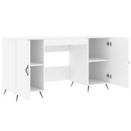 Berkfield Home Elegant Desk White 140x50x75 cm Engineered Wood - Size: 140 x 50 x 75 cm - thumbnail 5