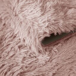 Home Republic Alaska Shaggy Anti Slip Machine Washable Rug in Pink - Size: 60 cm x 100 cm - thumbnail 2