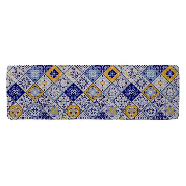 Benjamin Tate Design Turkish Style Azulejos Tiles Runner Rug in Natural - Size: 67 cm x 230 cm - image 1