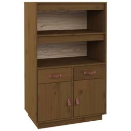 Berkfield Home Highboard Honey Brown 67x40x108.5 cm Solid Wood Pine - thumbnail 3