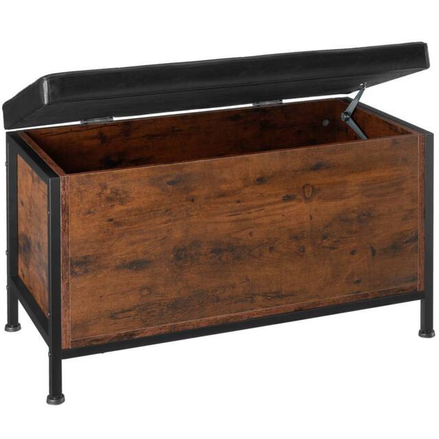 tectake Storage Bench Calico in Dark Brown - image 1