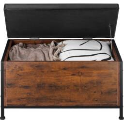 tectake Storage Bench Calico in Dark Brown - thumbnail 7