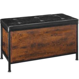 tectake Storage Bench Calico in Dark Brown - thumbnail 2