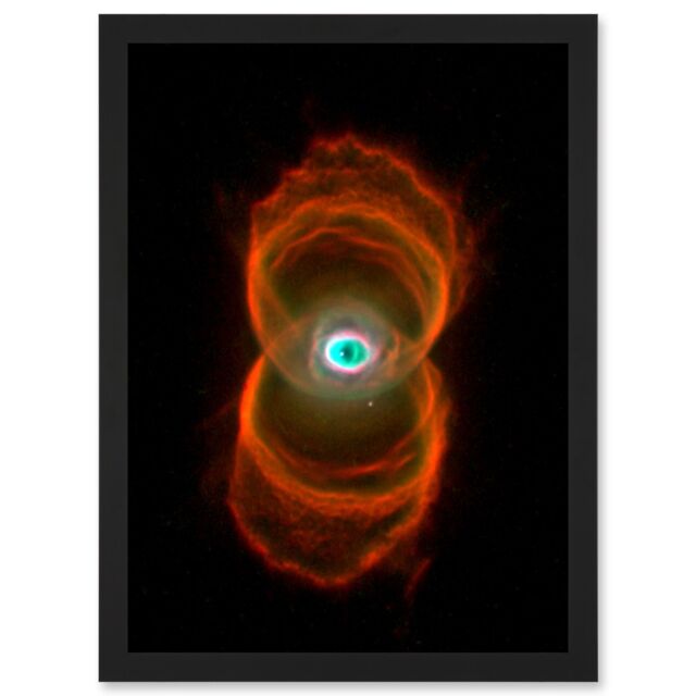 Artery8 Hubble Space Telescope Image Planetary Nebula Mycn18 Hourglass Pattern Of Stellar Matter Ejection Around A Dying Star Art Print Framed Poster - image 1