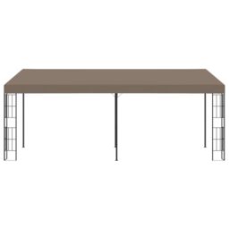 Berkfield Home Wall-mounted Gazebo 6x3 m Taupe Fabric in Beige - thumbnail 2