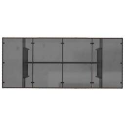 Berkfield Home Garden Table with Glass Top Brown 190x80x75 cm Poly Rattan - Size: 190 x 80 x 75 cm - thumbnail 7