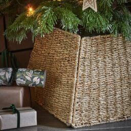 Ivyline Seagrass Foldable Square Tree Skirt H26cm W60cm in Natural - thumbnail 2