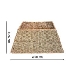 Ivyline Seagrass Foldable Square Tree Skirt H26cm W60cm in Natural - thumbnail 6