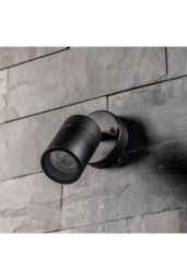 CGC Lighting 'Leon' Black Stainless Steel Adjustable Outdoor Wall Spotlight - thumbnail 2