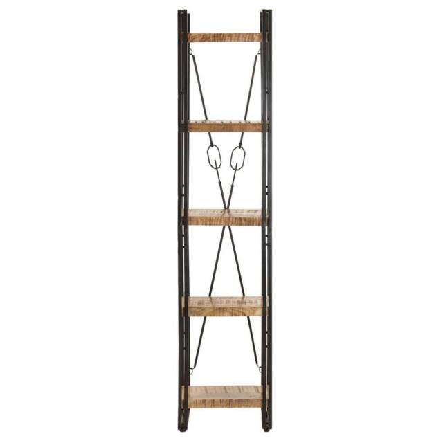 Berkfield Home 5-Tier Bookcase 39x30x180 cm Solid Mango Wood in Brown - Size: 39 x 30 x 180 cm - image 1