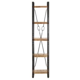 Berkfield Home 5-Tier Bookcase 39x30x180 cm Solid Mango Wood in Brown - Size: 39 x 30 x 180 cm - thumbnail 1