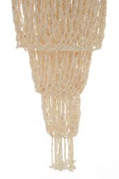 Orsina Natural White & Amber Pendant, Decorative Shell Ceiling Light Fixture, Metal Frame Light For Dining Room in Gold - thumbnail 4