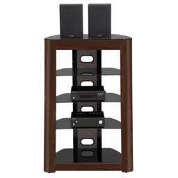 Centurion Supports ZINNIA 5-Shelf Flat Screen TV/Hi-Fi/AV Rack Glass Multimedia Stand - thumbnail 2