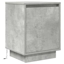 Berkfield Home Bedside Cabinet with LED Lights¬†Concrete Grey 38x34x50 cm - Size: 38 x 34 x 50 cm - thumbnail 3