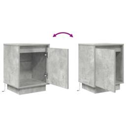 Berkfield Home Bedside Cabinet with LED Lights¬†Concrete Grey 38x34x50 cm - Size: 38 x 34 x 50 cm - thumbnail 9
