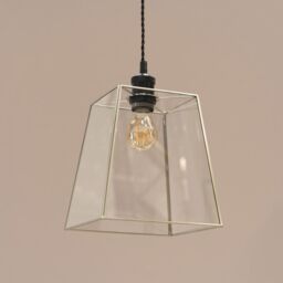 ValueLights Susie Glass Pendant Lantern Case Easy Fit Lamp Shade in Silver - thumbnail 3