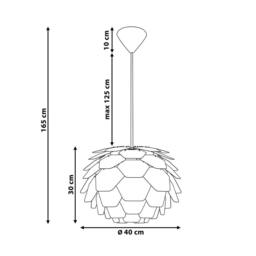 Wyld and Coco Pendant Lamp - Black Pine Cone Shade - thumbnail 3