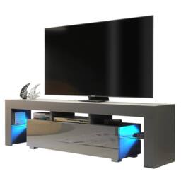 Mex Furniture LTD TV Unit Aria 160cm - Dark Grey with Gloss Doors & LED Lights - thumbnail 7