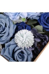 Living and Home Fake Flower Gift Box for Valentine's Day Wedding in Blue - thumbnail 3