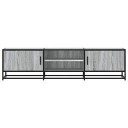 Berkfield Home TV Cabinet Grey Sonoma 160x35x41 cm Engineered Wood & Metal - Size: 160 x 35 x 41 cm - thumbnail 4