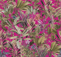 Superfresco Easy Funky Jungle Hot Pink Print To Order 3m x 2.8m Mural - thumbnail 2