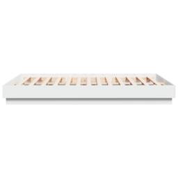 Berkfield Home Durable Bed Frame with LED without Mattress White 160x200 cm - thumbnail 7