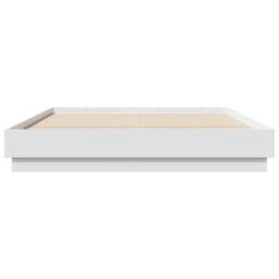 Berkfield Home Durable Bed Frame with LED without Mattress White 160x200 cm - thumbnail 6