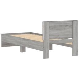 Berkfield Home Durable Bed Frame Frame with LED Lights Grey Sonoma 90x190 cm Single - thumbnail 9