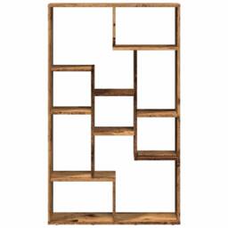 Berkfield Home Durable Bookcase Old Wood 72x20x120 cm Engineered Wood in Brown - Size: 72 x 20 x 120 cm - thumbnail 5