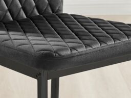 FurnitureboxUK Kylo Large Brown Wood Effect Dining Table & 6 Velvet Milan Black Leg Chairs - thumbnail 6