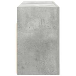 Berkfield Home Decorative Bathroom Wall Cabinet Concrete Grey 80x25x40 cm Engine - Size: 80 x 25 x 40 cm - thumbnail 7