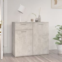 Berkfield Home Sideboard Concrete Grey 80x36x75 cm Engineered Wood - Size: 80 x 36 x 75 cm - thumbnail 1