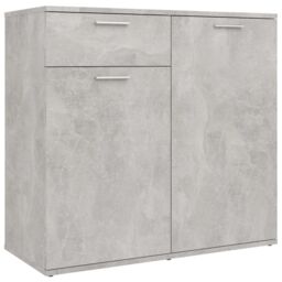 Berkfield Home Sideboard Concrete Grey 80x36x75 cm Engineered Wood - Size: 80 x 36 x 75 cm - thumbnail 2