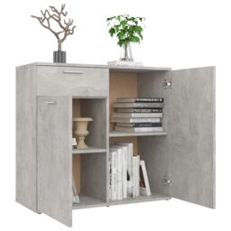 Berkfield Home Sideboard Concrete Grey 80x36x75 cm Engineered Wood - Size: 80 x 36 x 75 cm - thumbnail 4