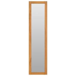Berkfield Home Wall Mirror with Shelves 30x30x120 cm Solid Teak Wood in Brown - Size: 30 x 30 x 120 cm