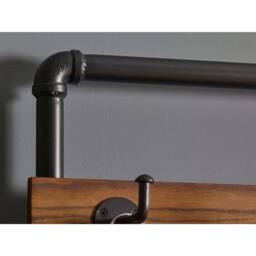 Cheshire Premium Hawthorn Hallway Stand with Bench in Black & Brown - thumbnail 7