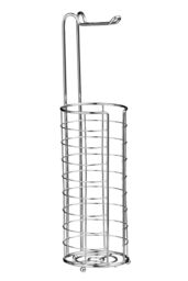 Orsina Nash Chrome Toilet Roll Holder, Compact Design in Silver - thumbnail 2