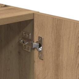 Berkfield Home TV Cabinet Artisan Oak 180x31.5x40 cm Engineered Wood in Brown - thumbnail 8