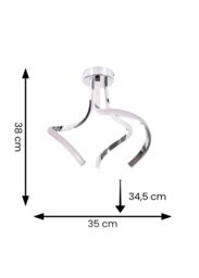 ValueLights Infinity Chrome Twirl Integrated LED Flush Ceiling Light in Silver - thumbnail 6