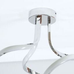 ValueLights Infinity Chrome Twirl Integrated LED Flush Ceiling Light in Silver - thumbnail 5