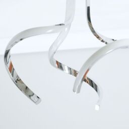 ValueLights Infinity Chrome Twirl Integrated LED Flush Ceiling Light in Silver - thumbnail 4