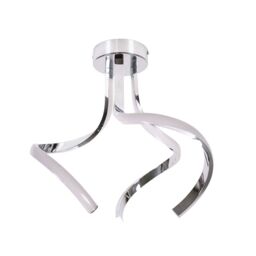 ValueLights Infinity Chrome Twirl Integrated LED Flush Ceiling Light in Silver - thumbnail 3