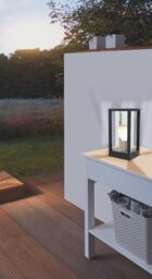 Loops 2 PACK IP44 Outdoor Bollard Light Black Cast Aluminium Box 40W E27 Lamp Post - thumbnail 3