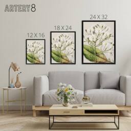 "Artery8 New Zealand Brachyglottis Hectorii Daisies Featon Framed Canvas Art in Beige - Size: W12"" x H16""" - thumbnail 4